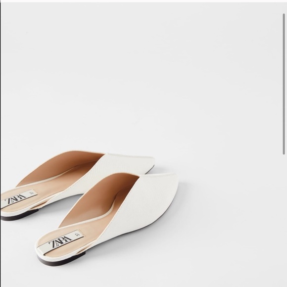 Zara white faux leather mules - Picture 2 of 4